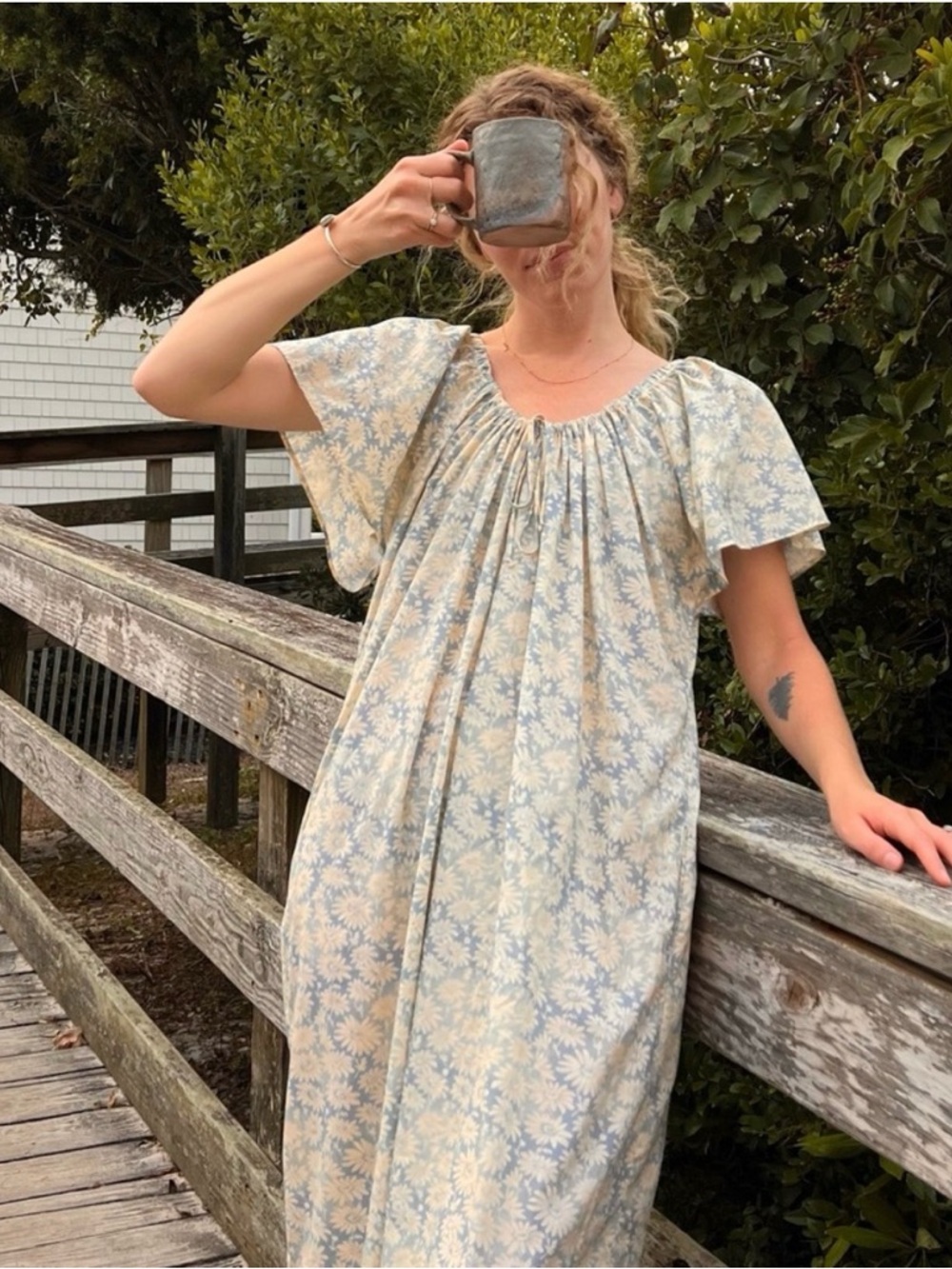 Christy Dawn Ambre Dress Sky Chamomile Size XS